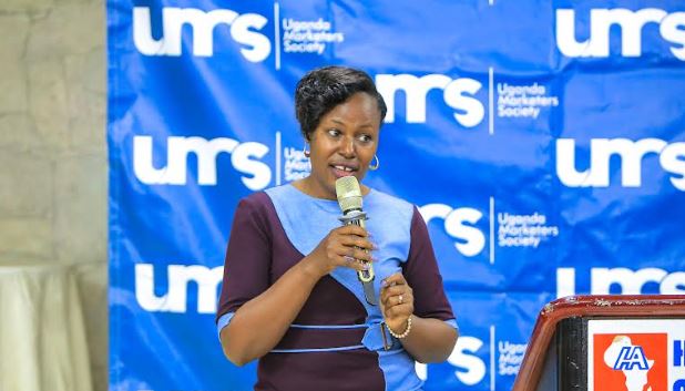 Charity Winnie Kamusiime, the newly elected president of the Uganda Marketers Society.
