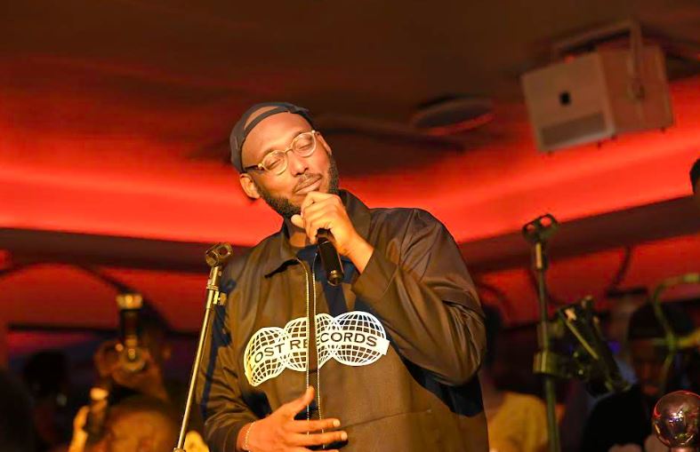 Mike Kayihura performs at the first Mics of Kla edition